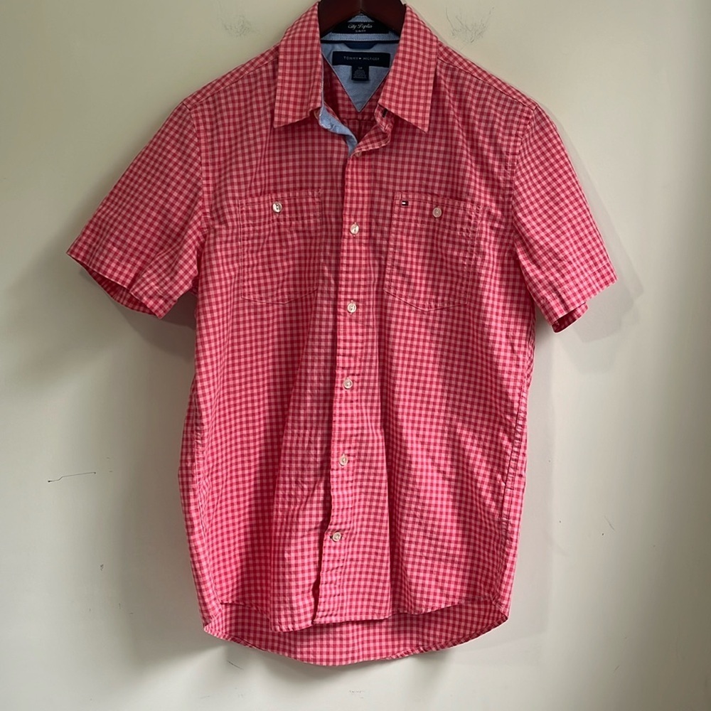 Tommy Hilfiger Men’s City Poplin Slim Fit Button Down Shirt Size Small